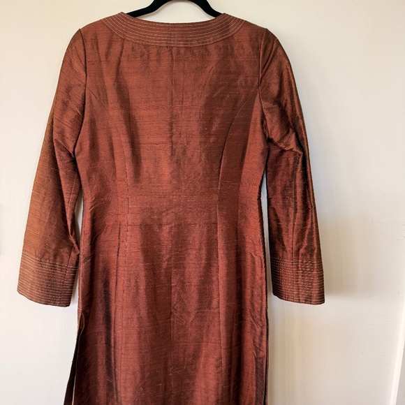 Bronze Iridescent Raw Silk Jacket - Picture 7 of 7